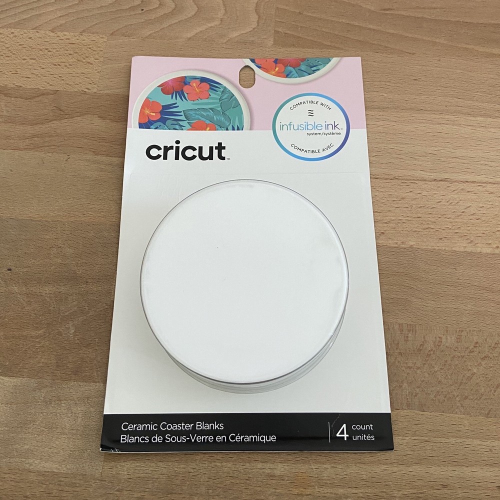 Cricut Ceramic Coaster Blanks Round 4 Count