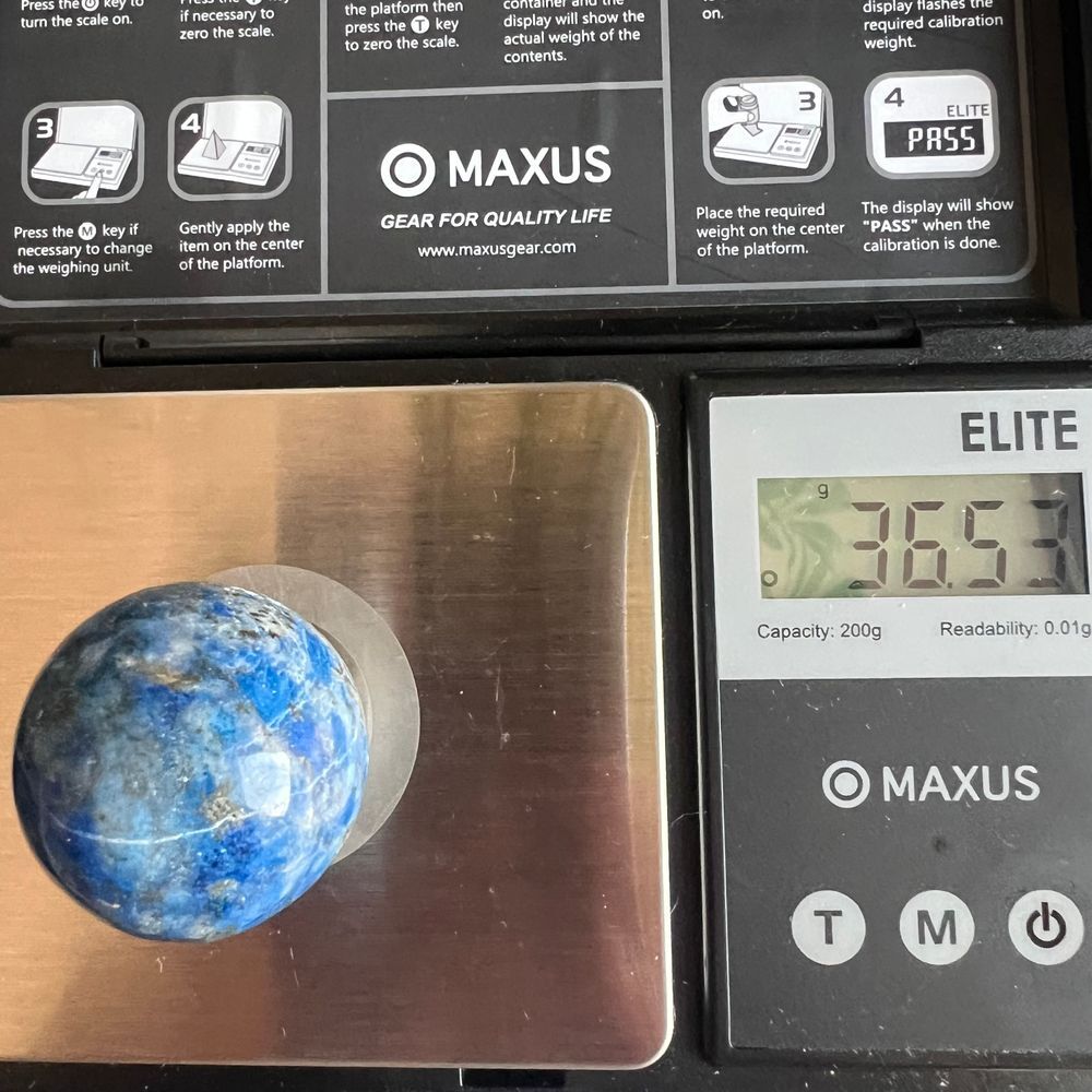 Lapis Lazuli Meditation Sphere UV Reactive