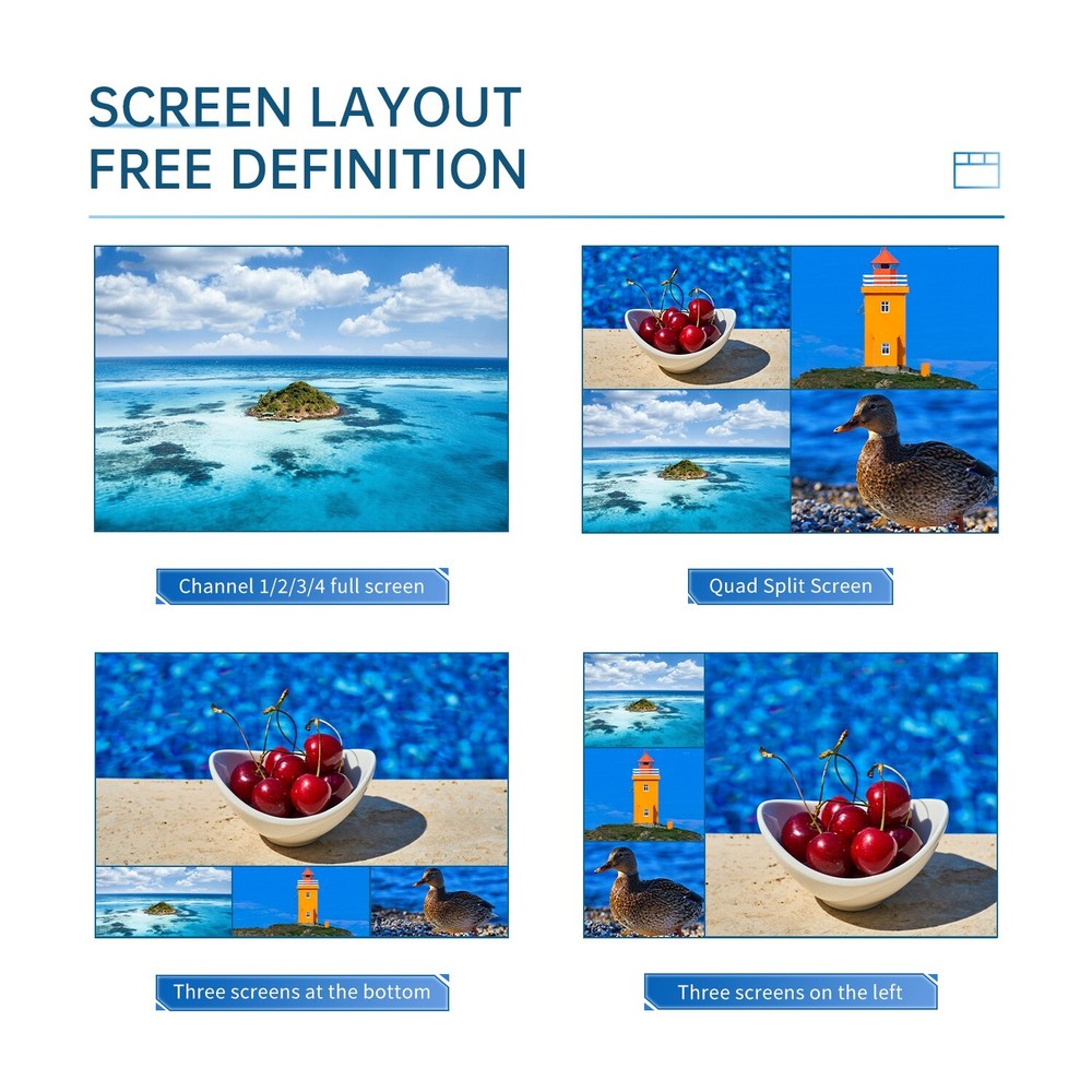 H.265 NDI Decoder 1080p SDI 4K HDMI Top Box VGA Video Decoder 4 Stream Receiver