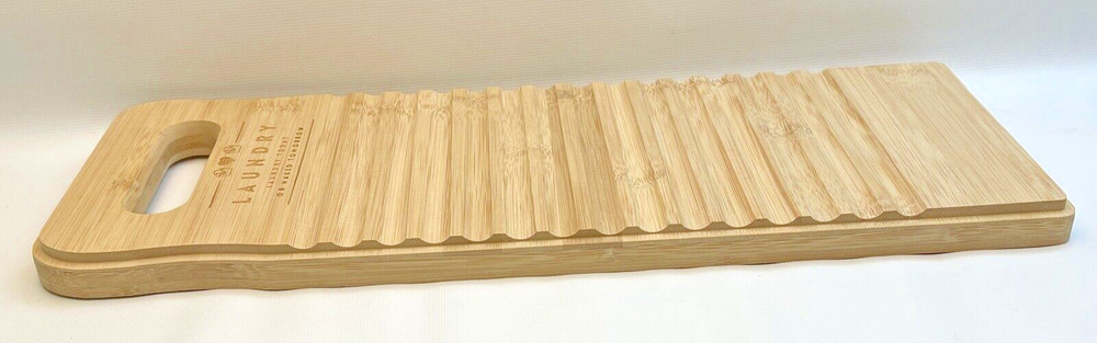 Bamboo Washboard Practical Clothes Laundry Hand Wash Board Laser Engraved