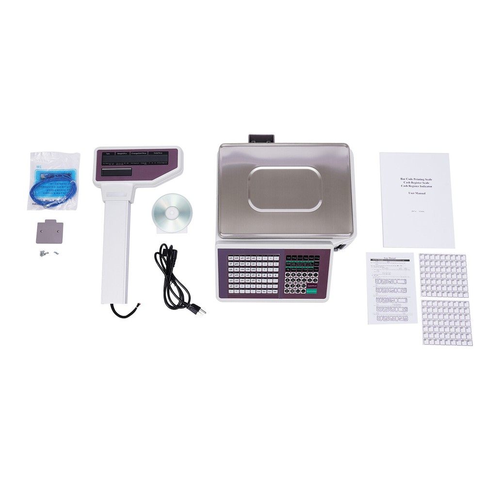 Electronic Weight Scale With Thermal Label Printer Digital Price Computing Scale