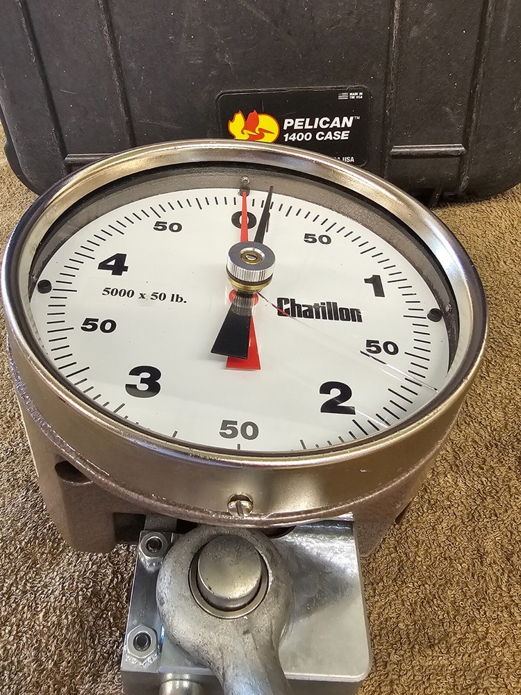 Chatillon TD5 Dynamometer Hanging Crane Scale 5000 X 50 Lb Amtek