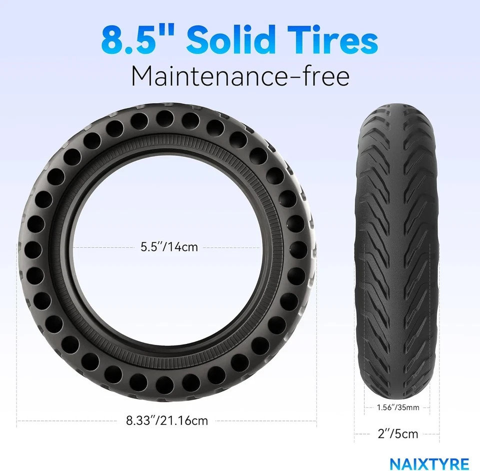 8.5X2 '' Inch Solid Tires for Electric Scooters,This Solid Tire Is Compatible wi