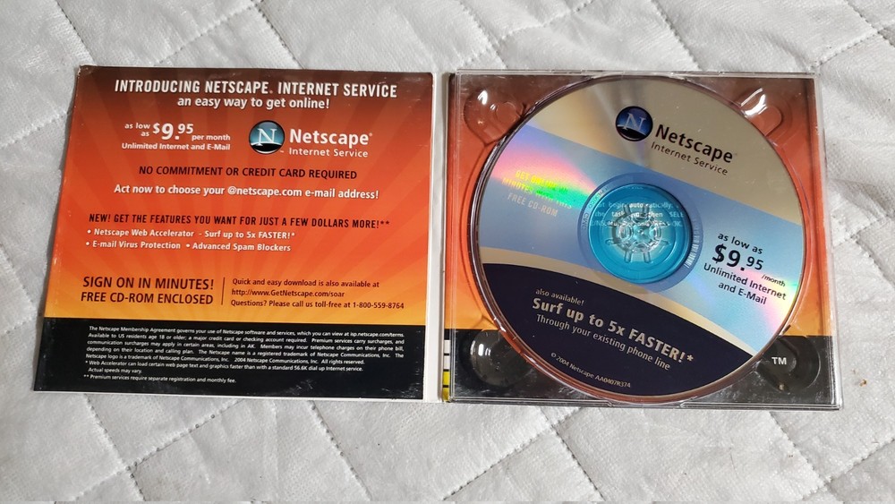 Netscape dial-up promo cd