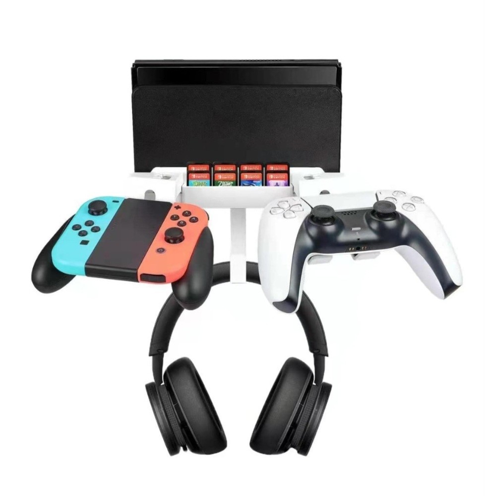 Wall Mount Stand Bundle for Nintendo Switch, Bracket Holder W/ Controller Mount
