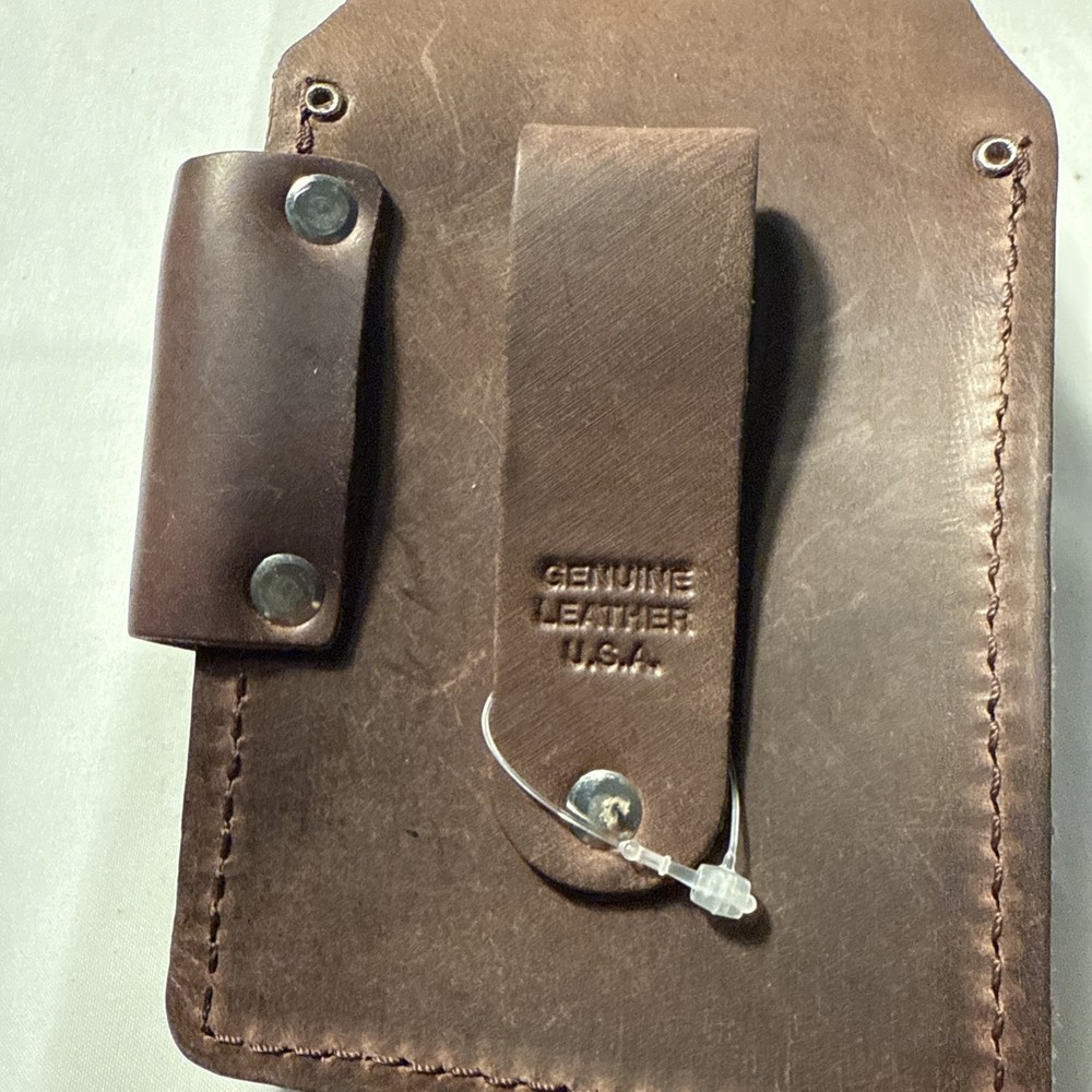 Cigarette And Lighter Pouch, Leather, Real Leather