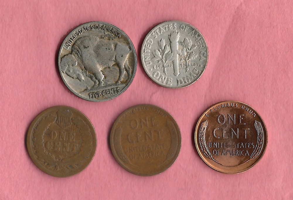 5 Old Coins - #1622
