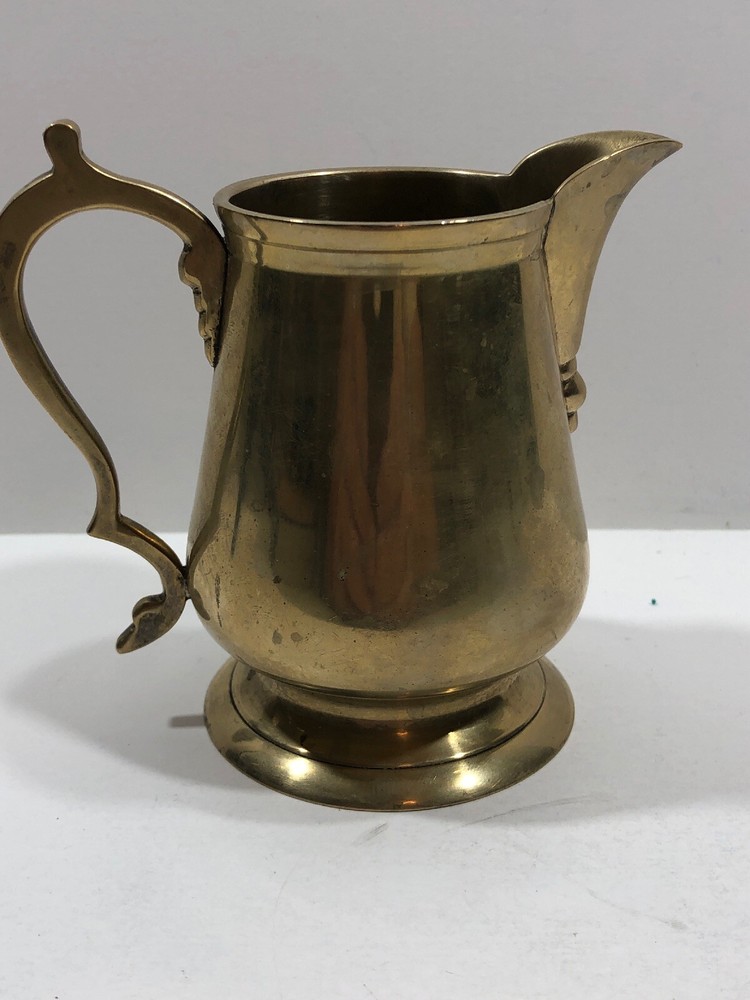 Vintage Leonard E.R.N.S Pitcher/Creamer Metal Plated 4" Tall / Heavy