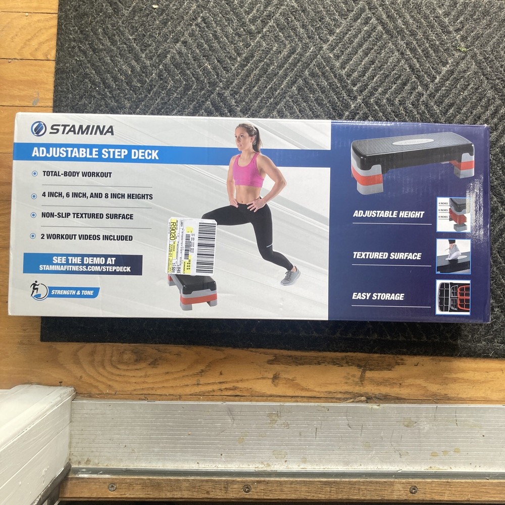 Stamina 3-Level Aerobic Step Deck , adjust 4"-6"-8" USED 1 TIME