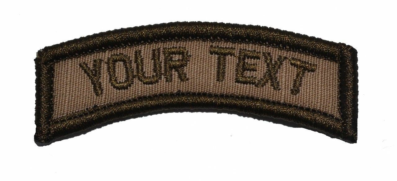 CUSTOMIZED Tab Military/ Patch with Hook and Fastener - Multiple Colors