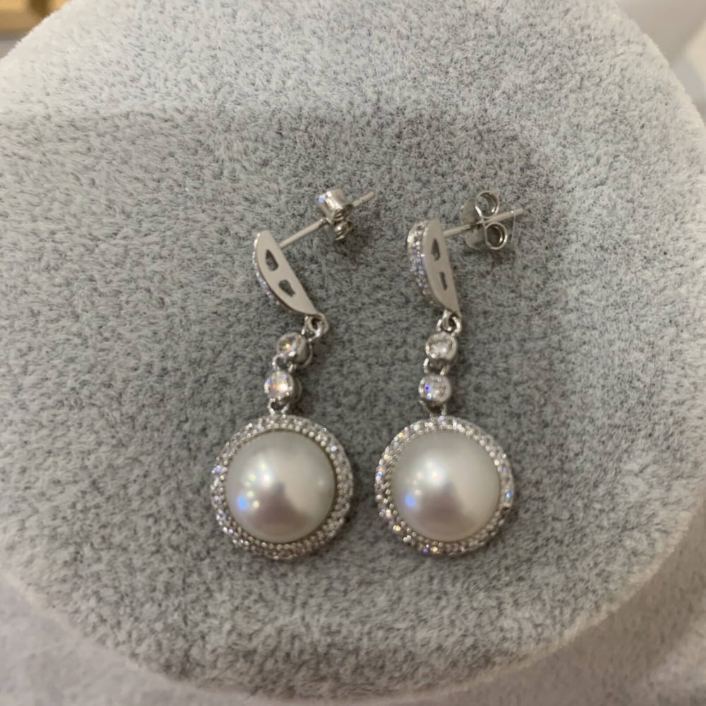 Mabe pearl earrings Drop S925 Silver