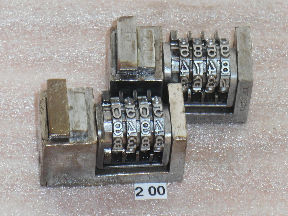 WMA | 2x Reverse letterpress numbering machine | 200