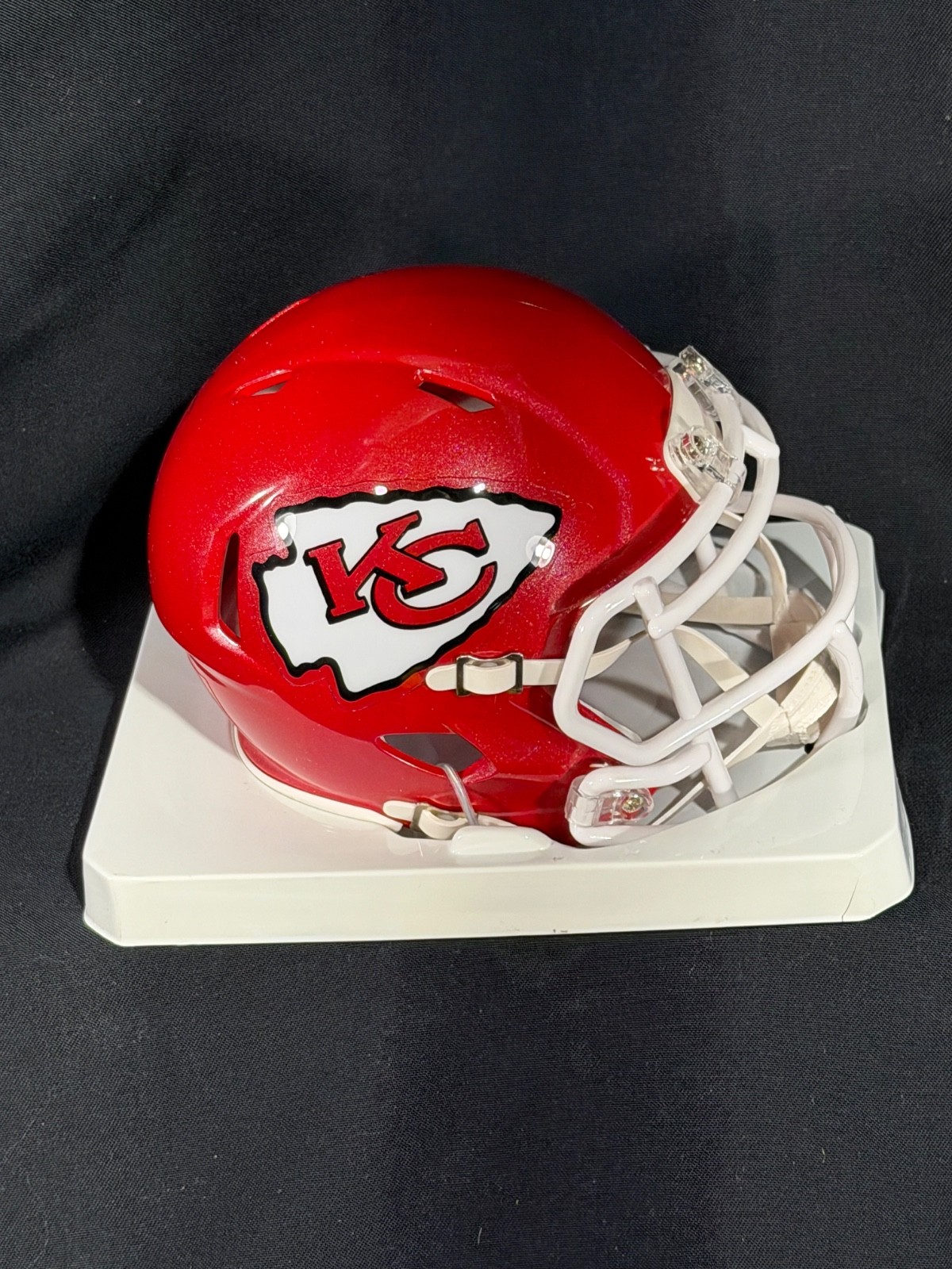 Chiefs Mini Helmet in Case signed by Anthony Davis