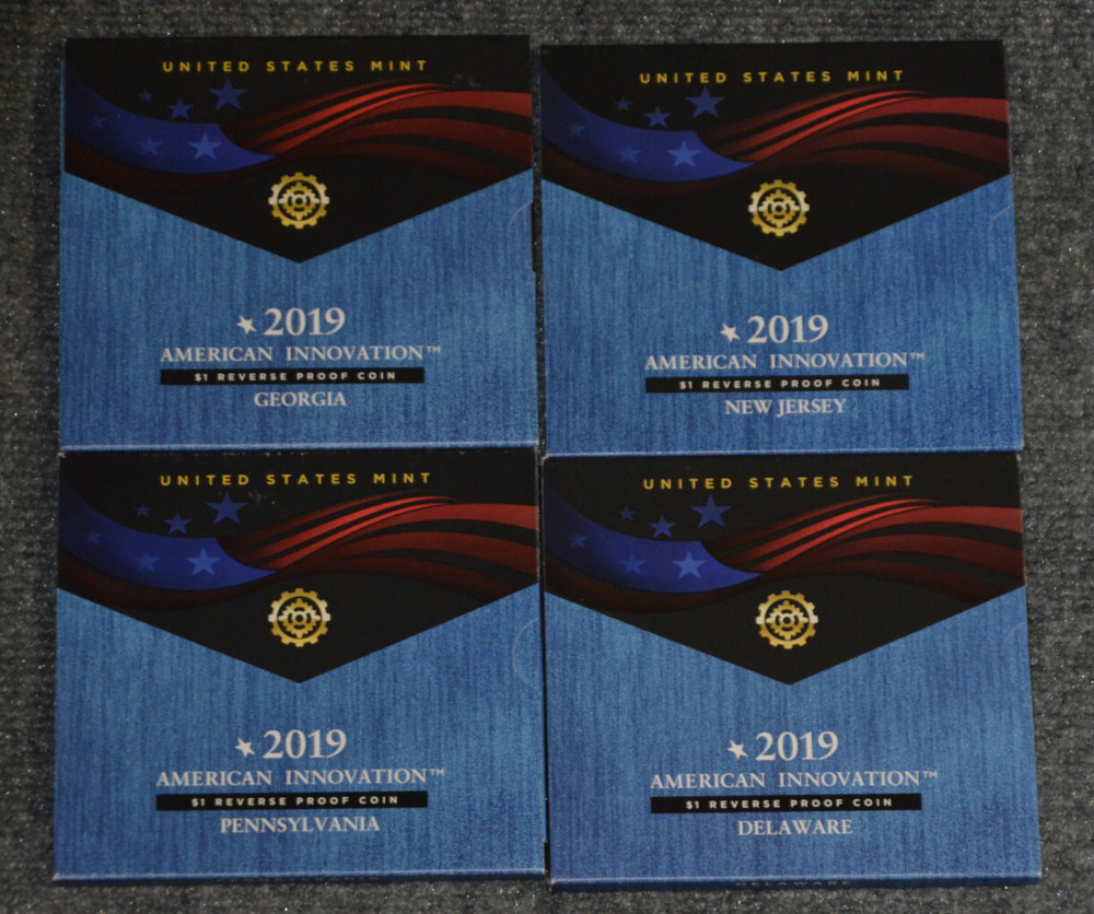 *Empty Boxes* For 2019 Reverse Proof 4 Coin Innovation 1$ Set