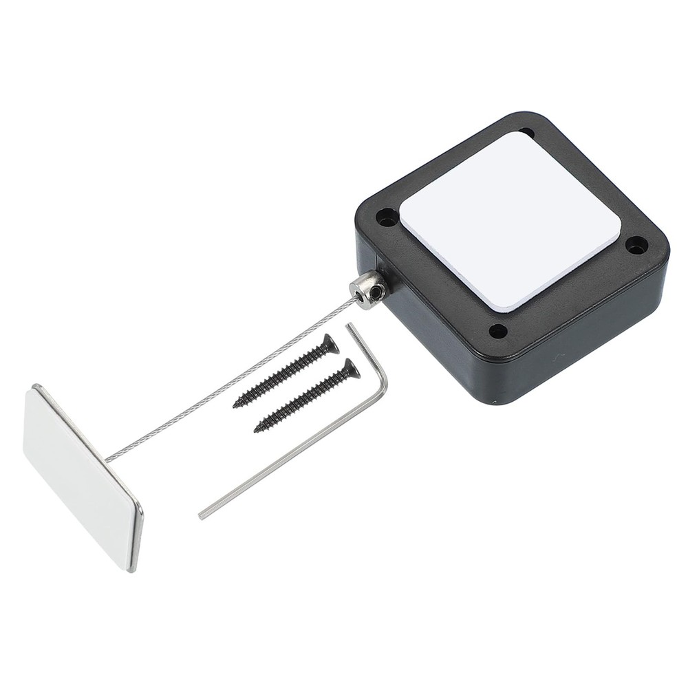 PATIKIL 3.3 ft Retractable Remote Control Tether, Square Iron Cap, Black