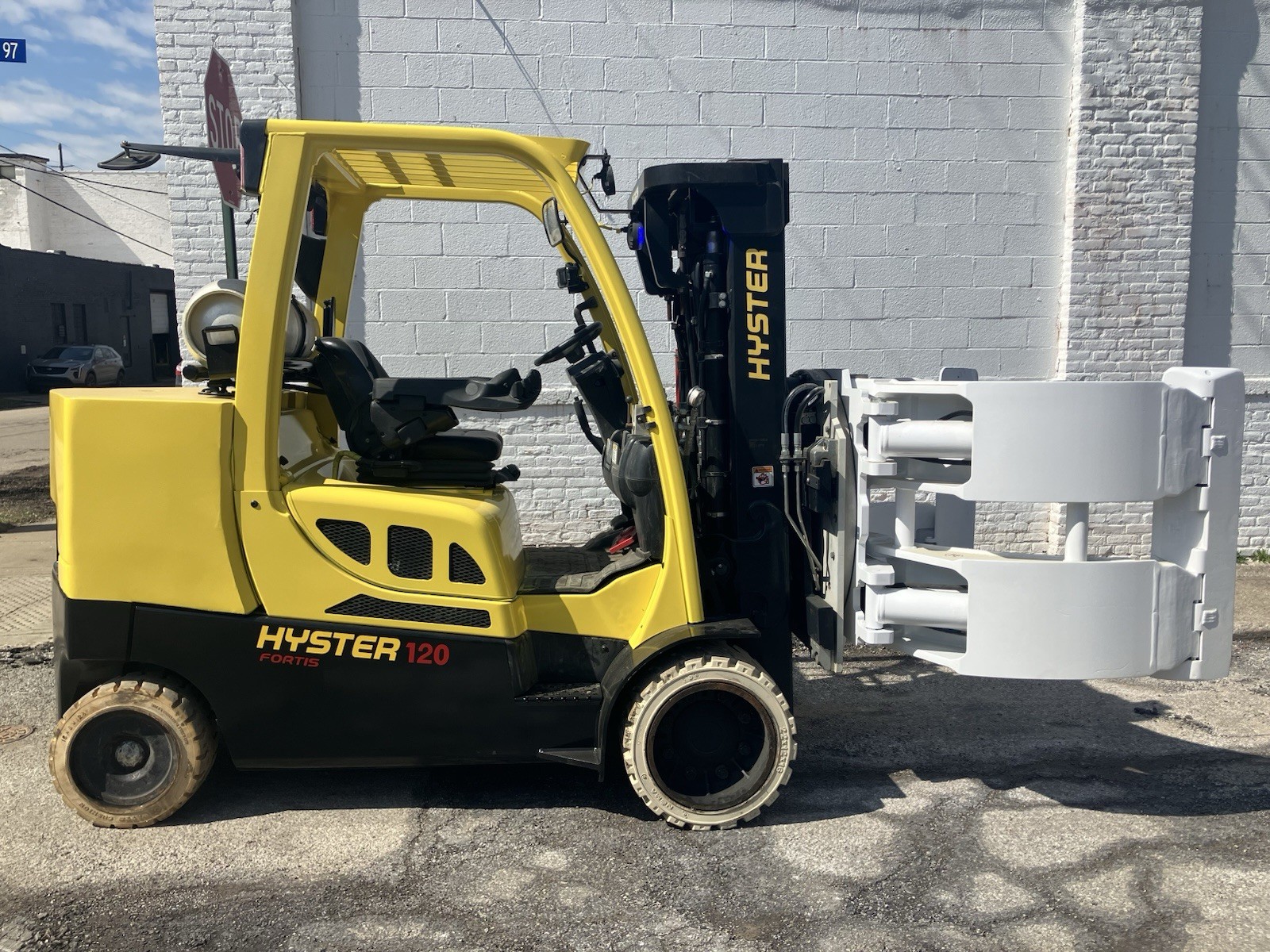 2022 Hyster S120FTPRS 12000lb Used Forklift Triple Mast Paper Roll Clamp