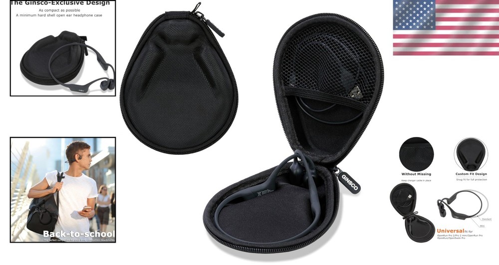 EVA Hard Shell Case for Bone Conduction Headphones - Water & Scratch Resistant