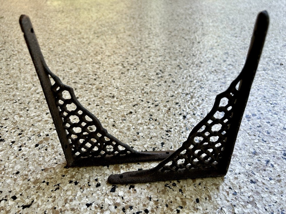 Cast Iron Brackets, Pair