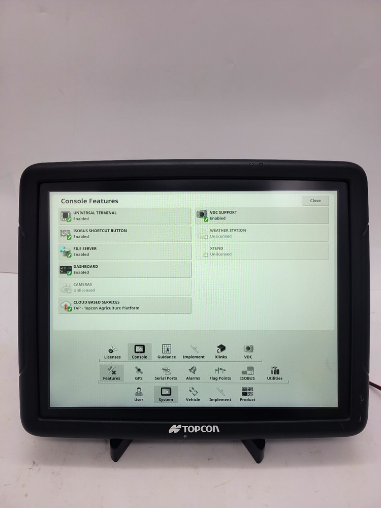 Topcon x35 Display Consol 1007187-01 Auto Steer Auto Section Control
