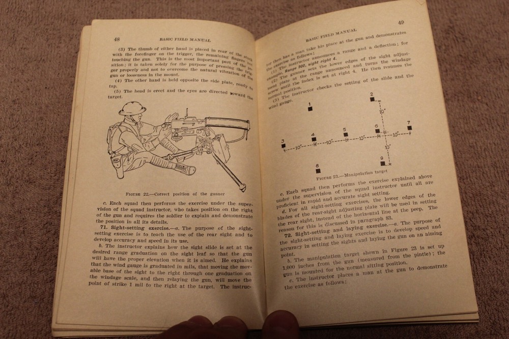 Original Pre WW2 U.S. War Dept "Basic Weapons" "MG Company", Named & 1932 dated