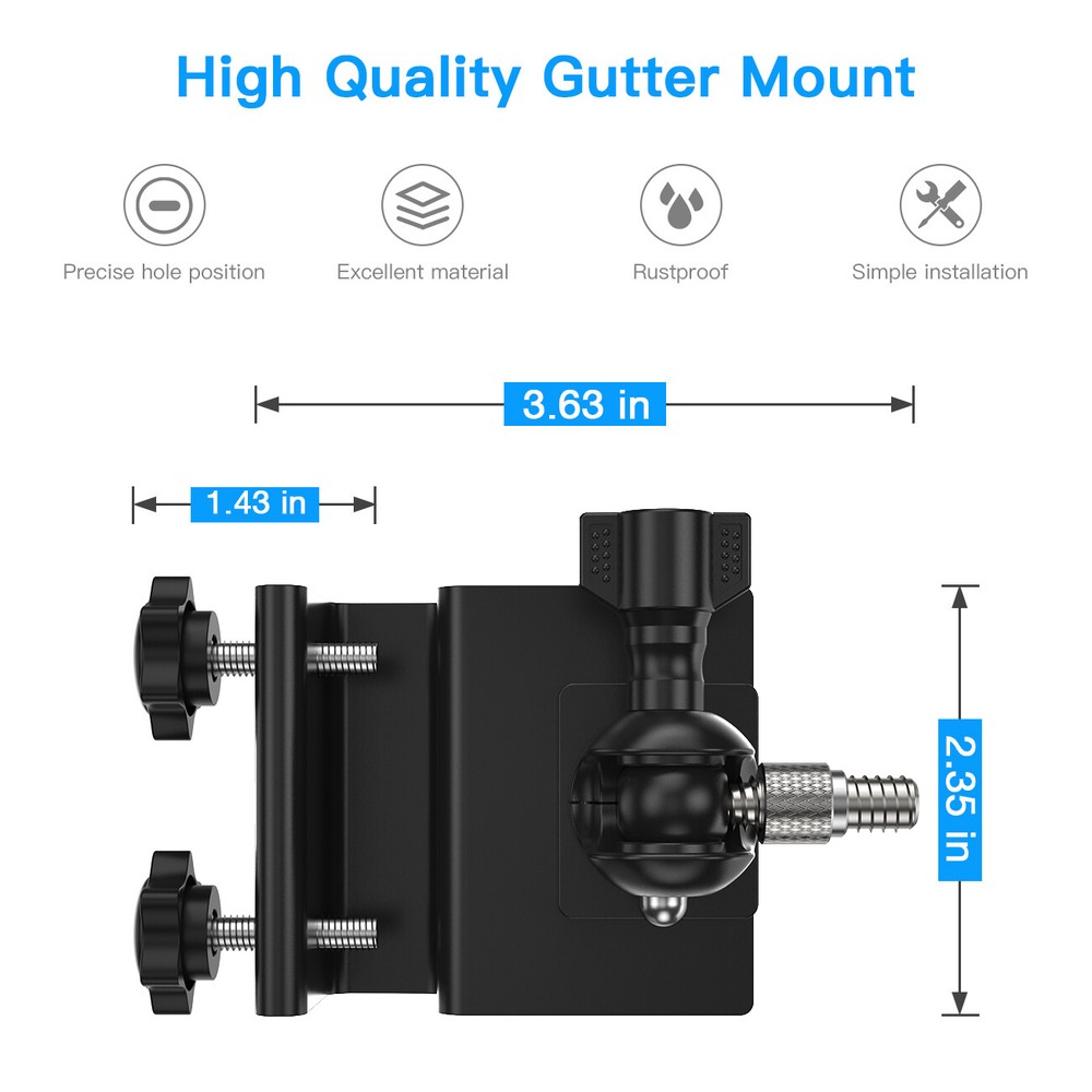 HOLACA Gutter Mount Bracket for CANARY: Flex Indoor Outdoor HD Security Camera
