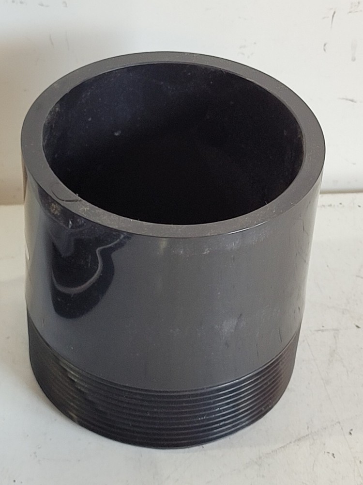 4" Threaded PVC Nipple Socket x Thread Roof Drain Glue One Side