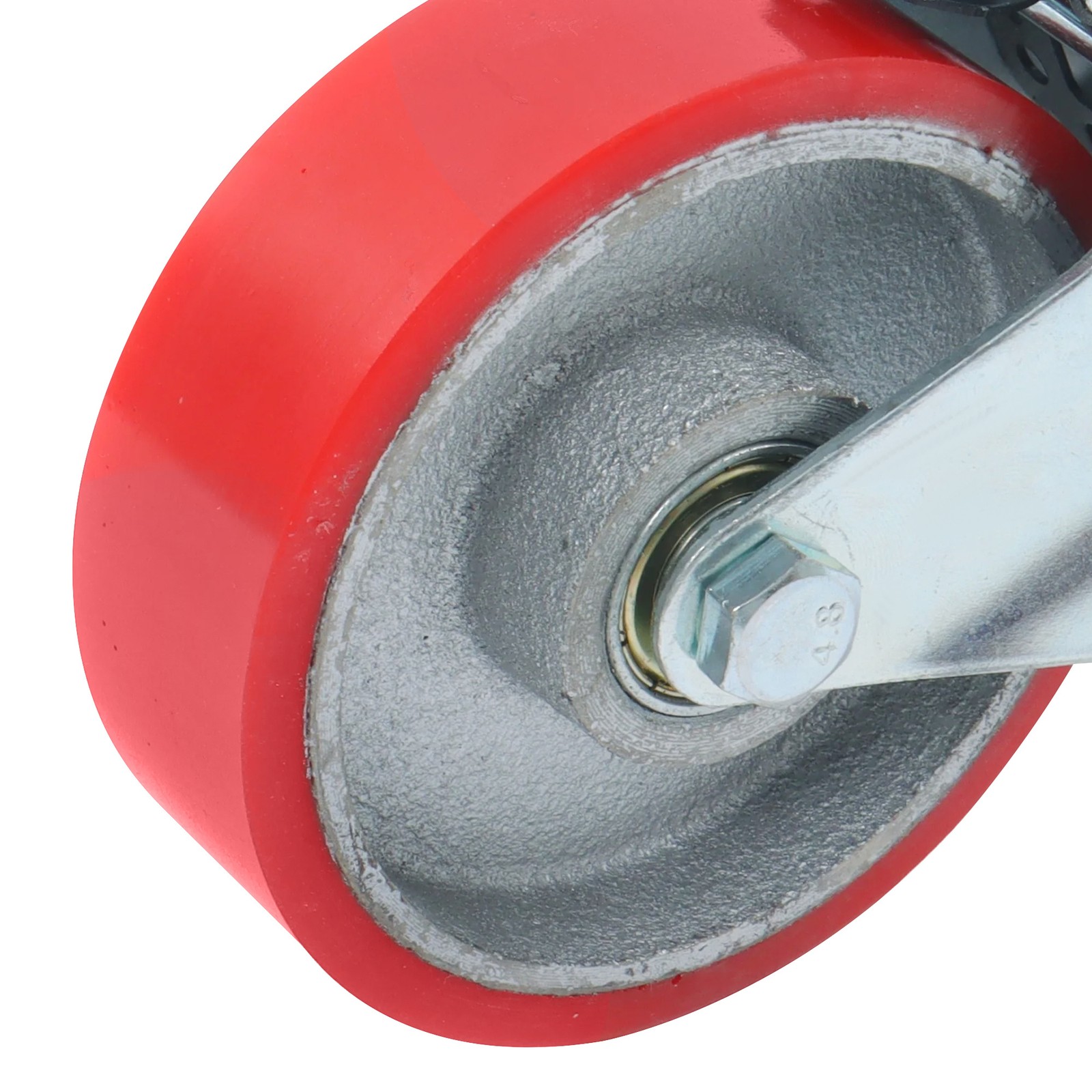 4 Pack 4 Inch Polyurethane Heavy Duty Swivel Caster Wheels With Brake Galvanized