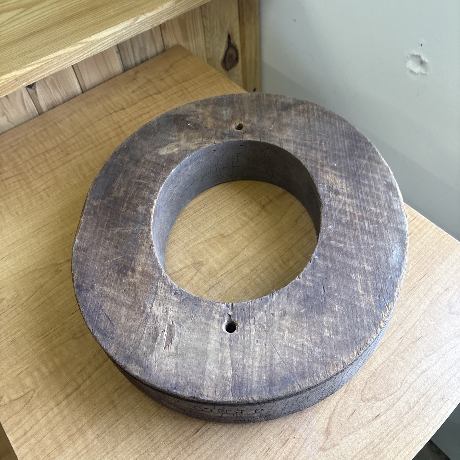 Antique Wooden Block Hat Brim Mold Millinery Form 7 1/8 🔥🔥🔥