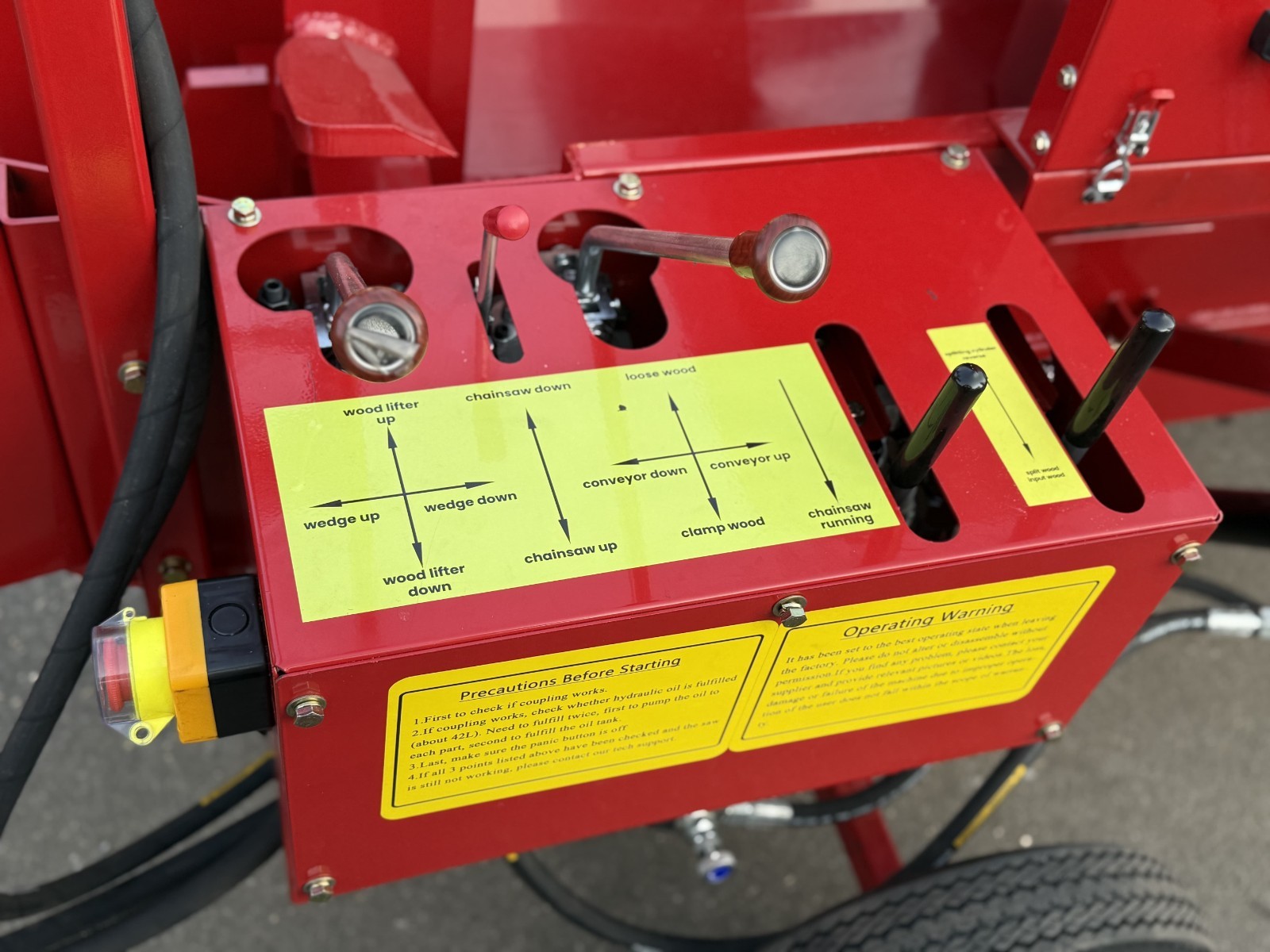 27T Firewood Processor 6-Way Wedge Log Splitter with 10FT Belt Firewood Conveyor