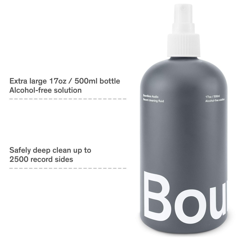 Boundless Audio Record Cleaner Solution - Extra Large 17oz Vinyl Record Cleaner