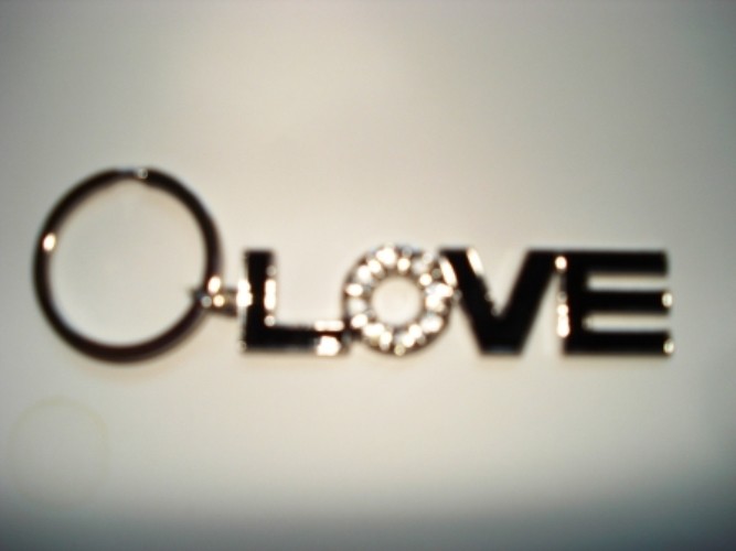 Keychain Assorted Color LOVE (Only 1 piece)
