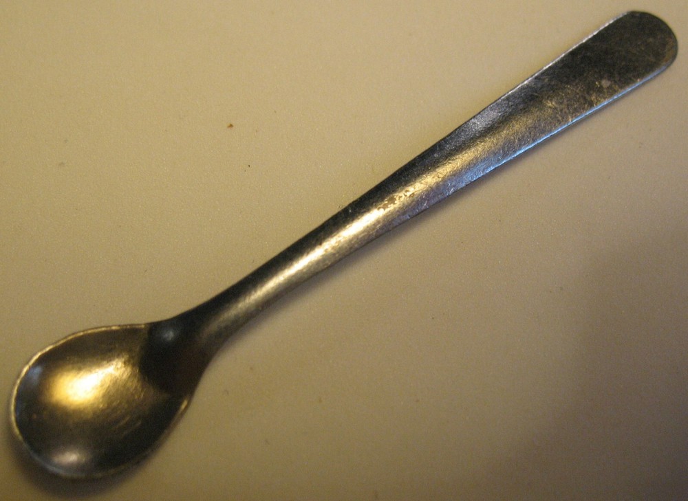 Plain Pattern Unmarked Open Salt Spoon