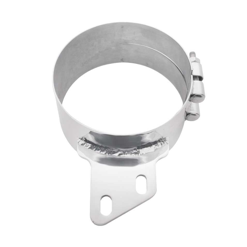 7" Stainless Steel Butt Joint Exhaust Clamp Angled Bracket