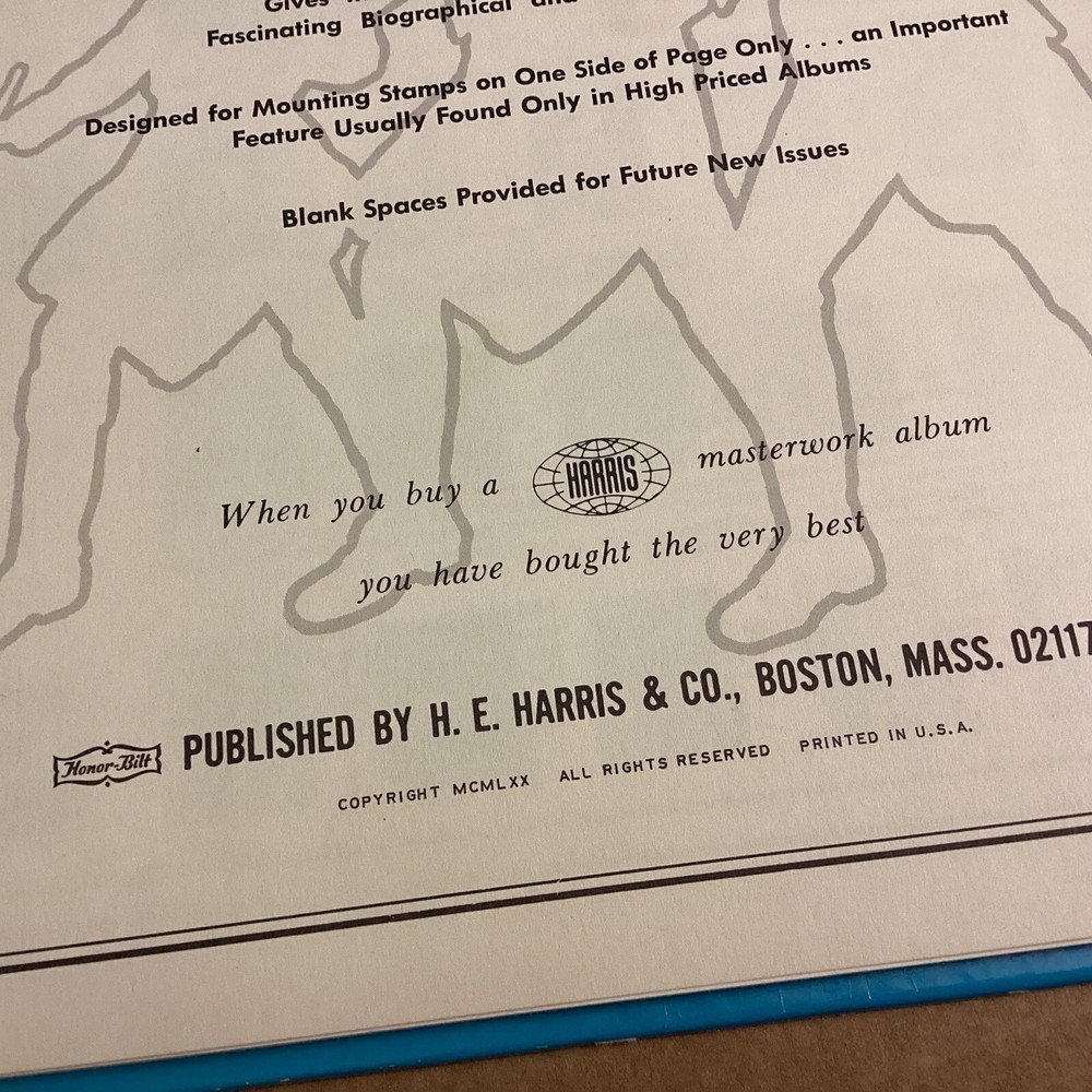 1970 H.E. Harris Freedom Stamp Album for the United States, no stamps