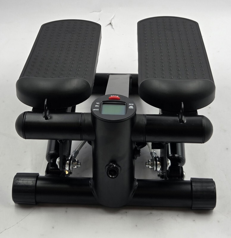 STAIR STEPPER BLACK MINI STEPPER MACHINE WITH RESISTANCE BANDS