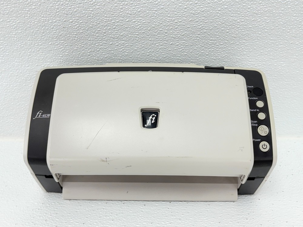 PRE OWNED | Fujitsu fi-6130 Duplex Document Scanner Only - White No Pwr Adapter