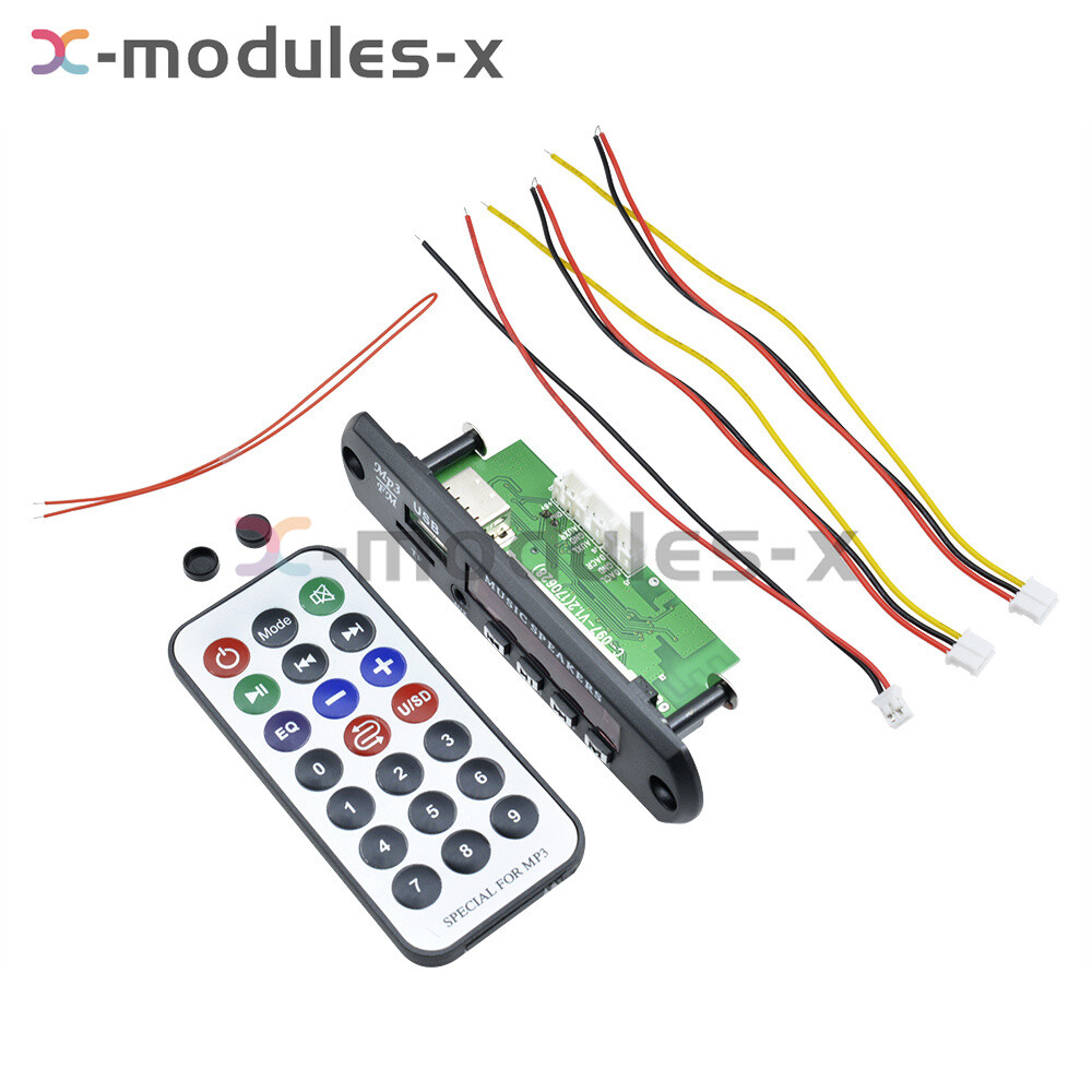 Wireless 12V WMA 2*15W Amplifier MP3 Decoder Board Audio Module USB TF Radio