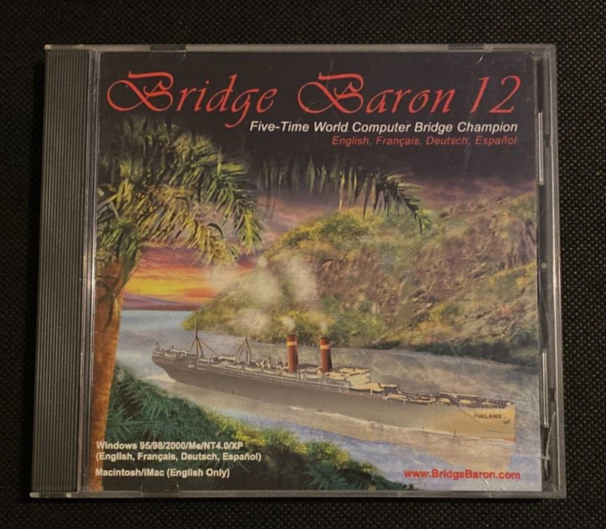 BRIDGE BARON 12 Video Game PC CD-ROM for computer 2001 Mac Windows 95 97 etc