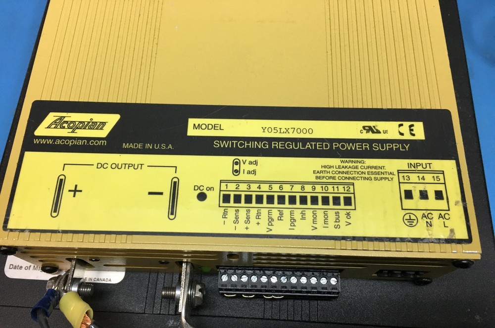 ACOPIAN Y05LX7000 REGULATED POWER SUPPLY