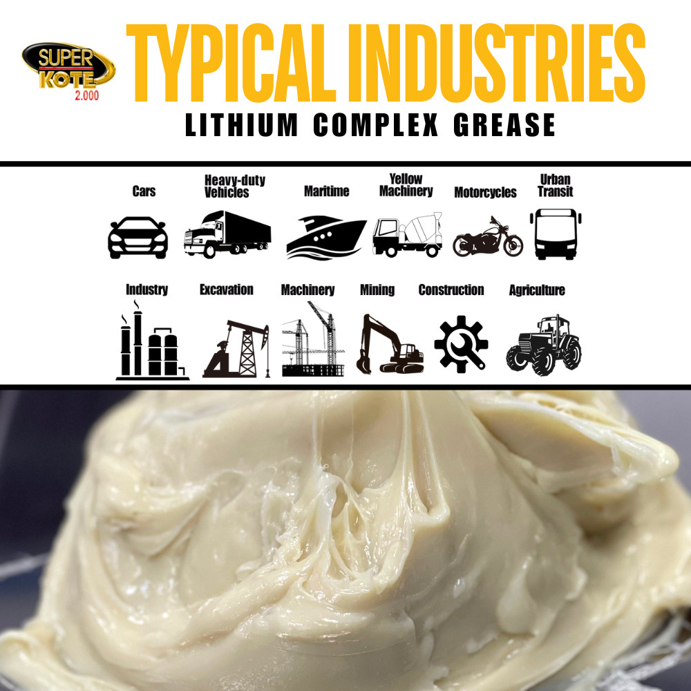 Lithium Complex Grease White EP 2 Cartridge Superkote 2000 / 14 oz. 1 Pack.