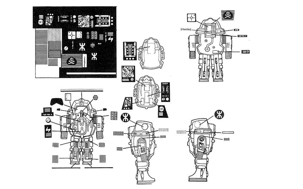 CUSTOM STICKERS for ACTION FORCE Red Shadows Escape Armour 1984 PALITOY