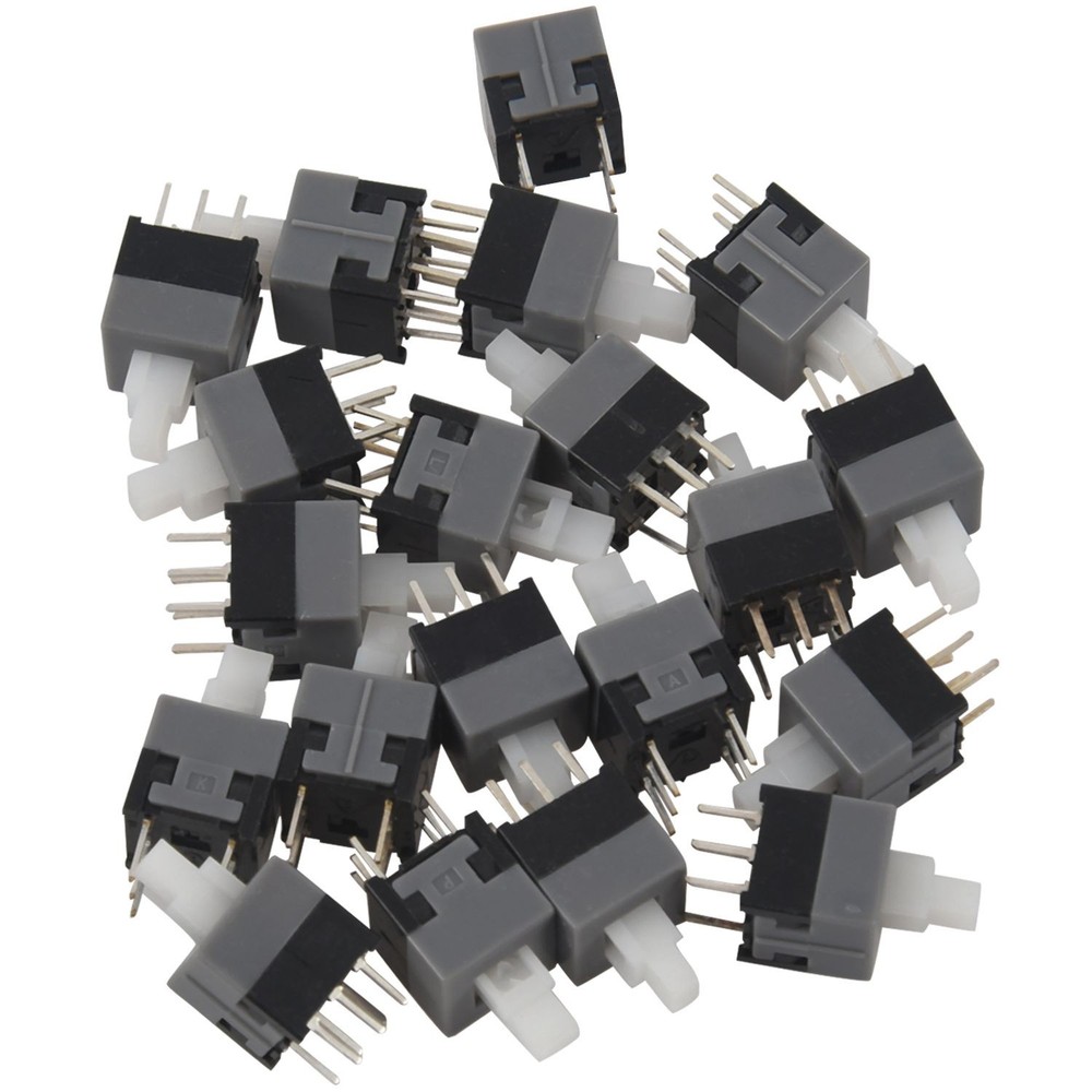 6 Pin DPDT Latching Tact Tactile Push Button Pushbutton 20 Pcs B2I11402