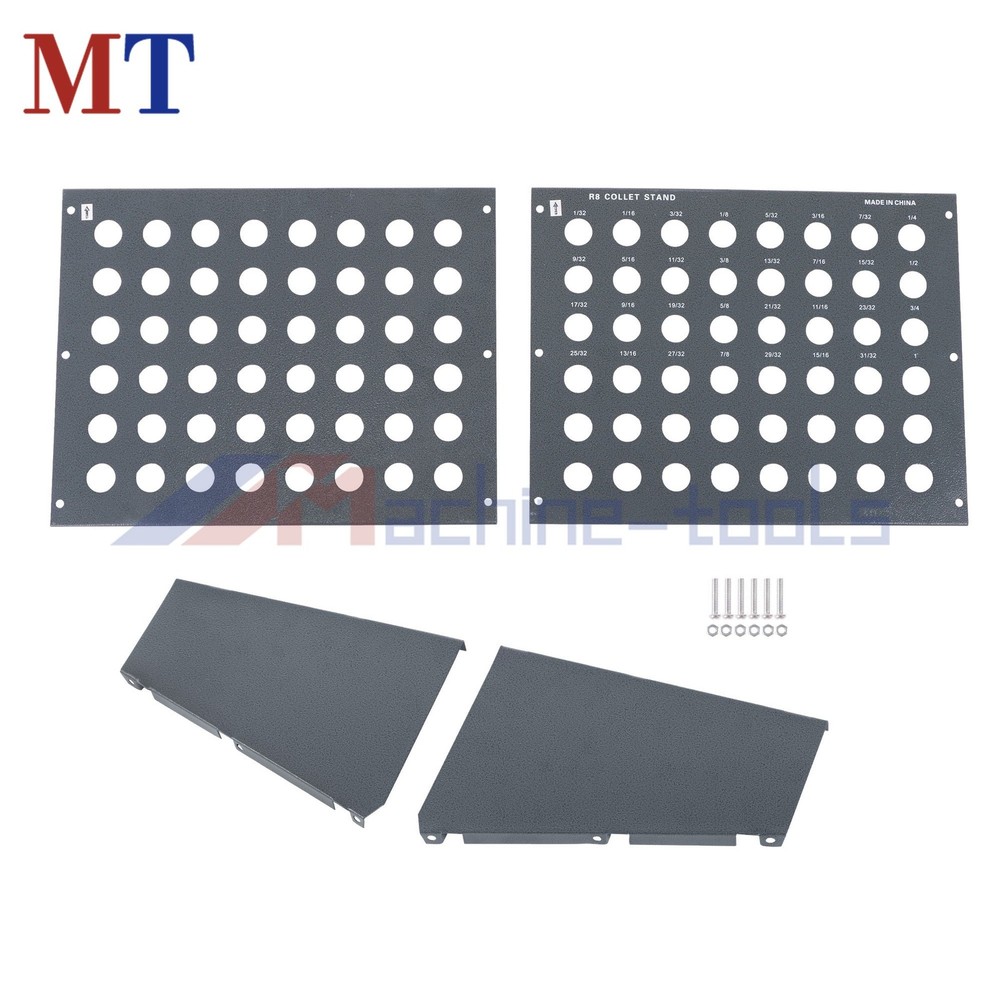 Durable R8 Collet Storage System - 48 Position Rack 0.98" Hole Size