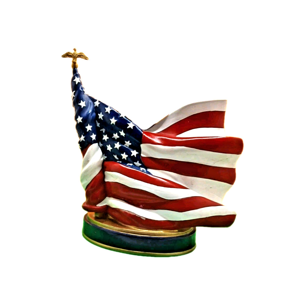 USMC Devil Dog Semper Fi Bradford Exchange w Flag 7"