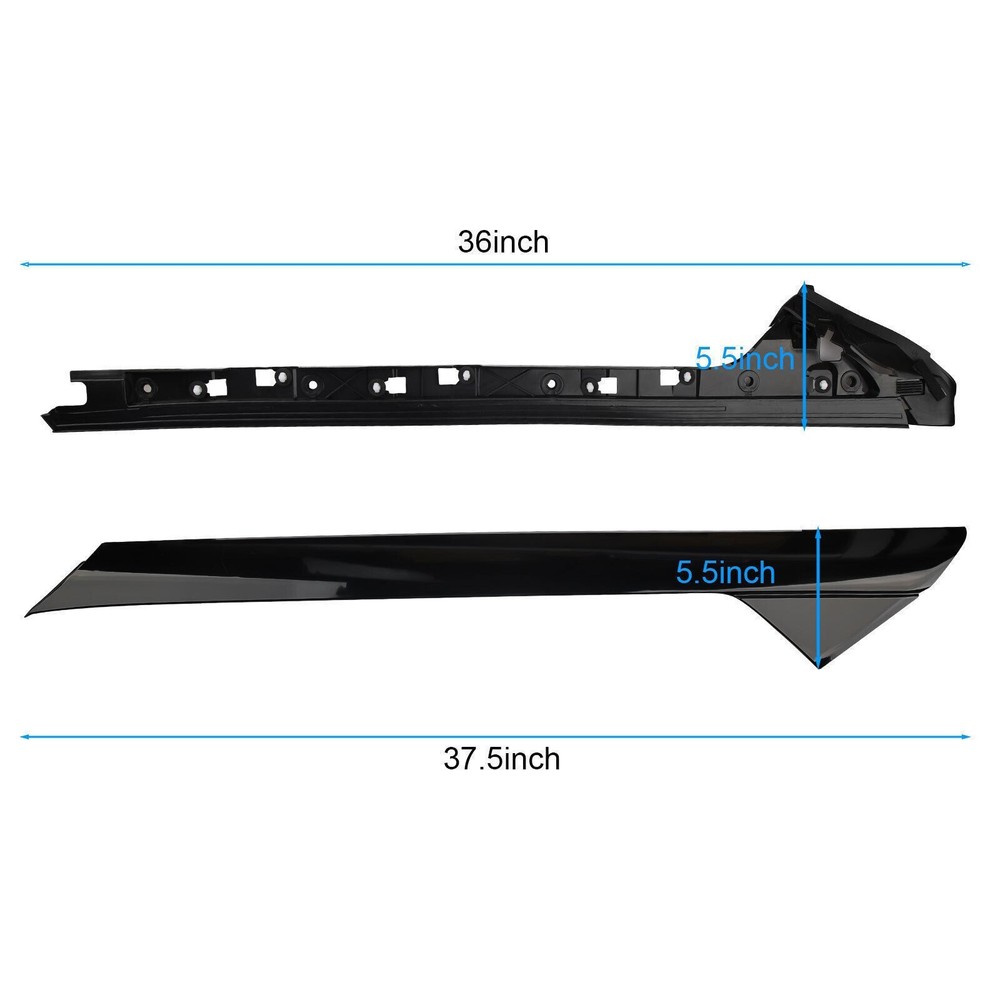 Set For 2011-2019 Ford Explorer Left Right Side Windshield A-Pillar Molding Trim