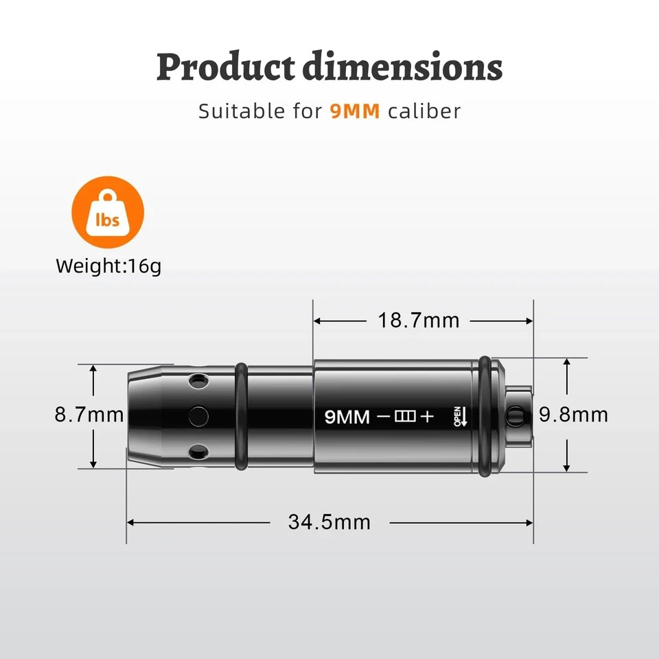 9mm Laser Training Cartridge Dry Fire Training System for Dry Fire Practice a...