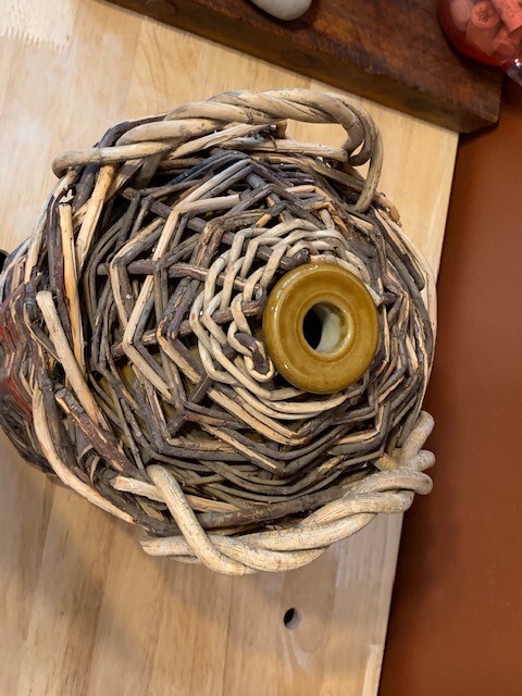 Vintage Wicker Demijohn