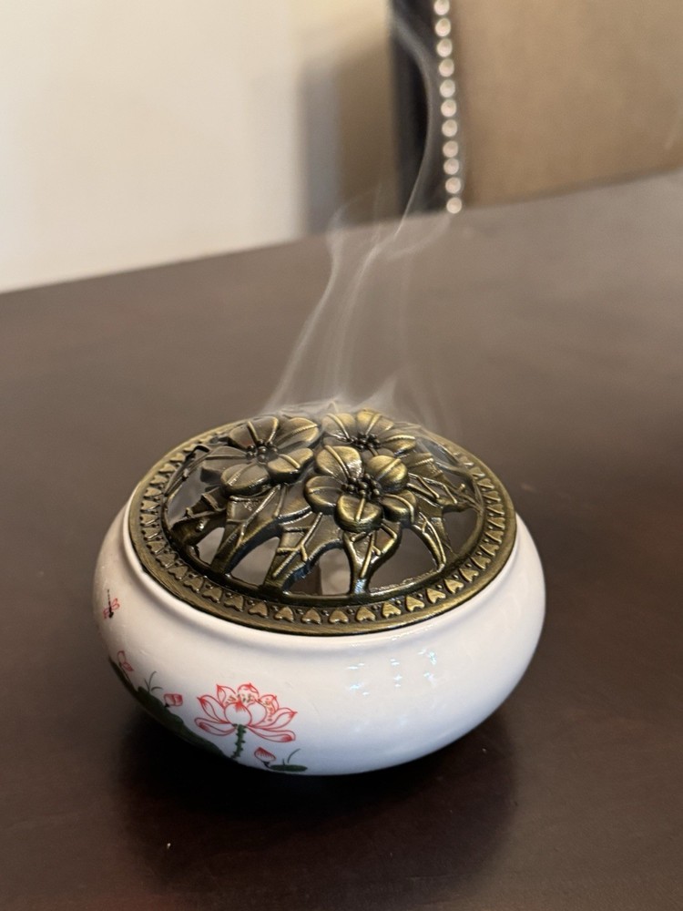 Incense Stick Holder Ceramic 1 Ct Blue