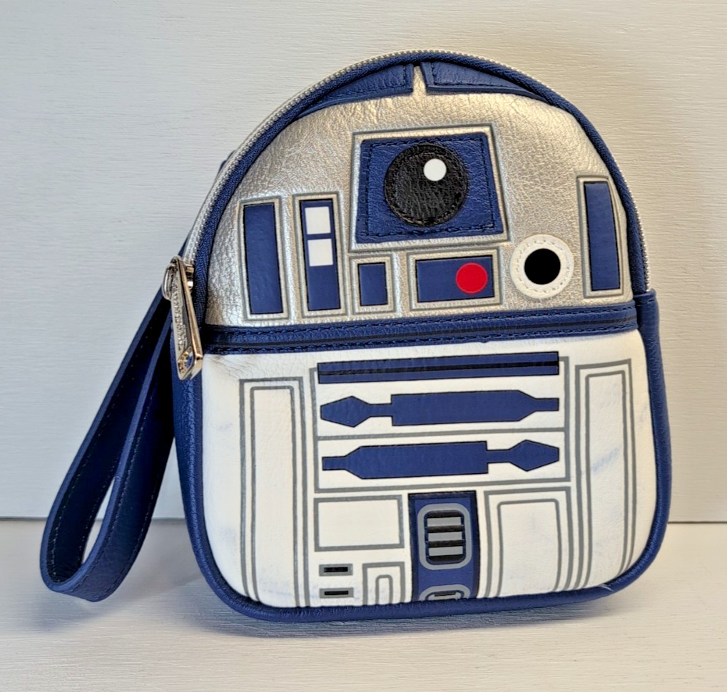 7" LOUNGEFLY DISNEY STAR WARS R2-D2 DROID MINI BELT BAG & WRISTLET - IMPERFECT