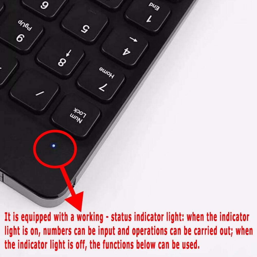 High Quality Sleek Wireless Bluetooth Digital Keypad,Boost Your Input Efficiency